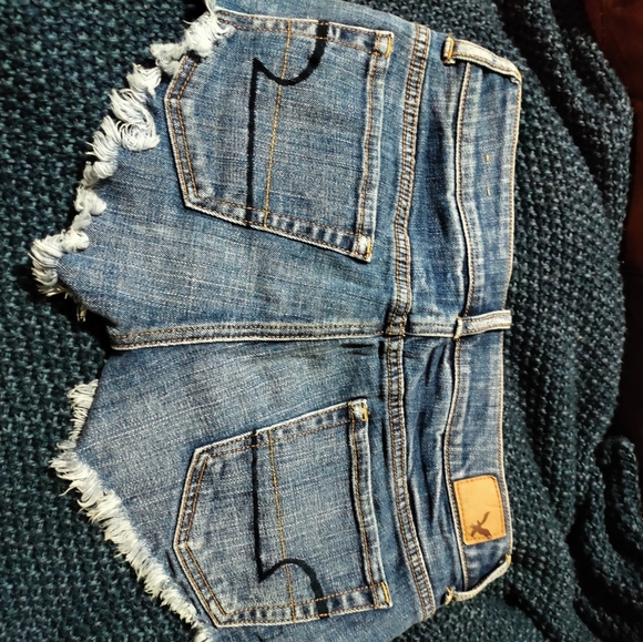 American Eagle Rose Embroidered  Shorts Size 00 - Picture 7 of 13